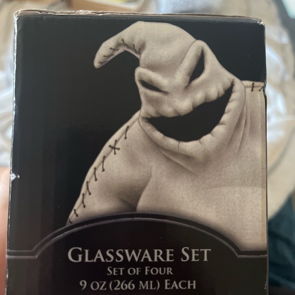 NWT Silver Buffalo Nightmare Before Christmas Glass Set 9oz - Picture 3 of 5
